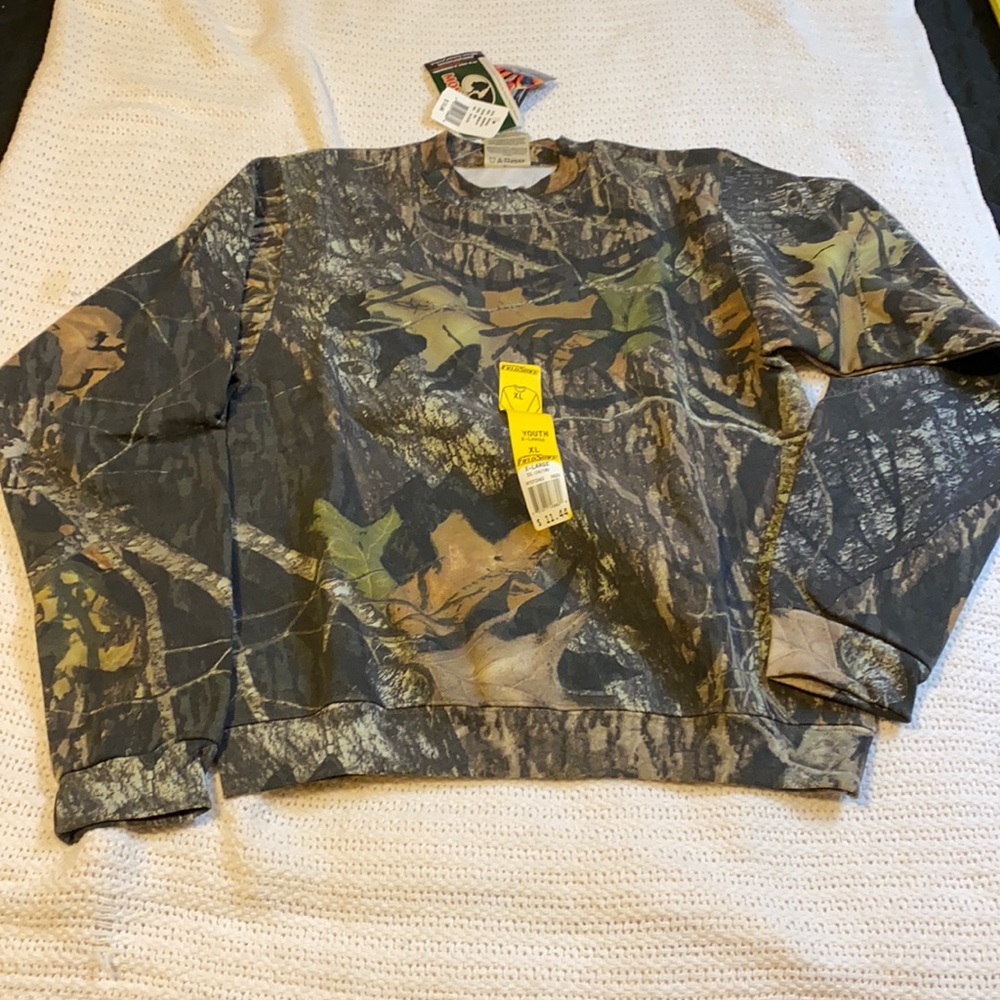Mossy Oak, extra large youth, size 16-18 sweatshirt, camouflage